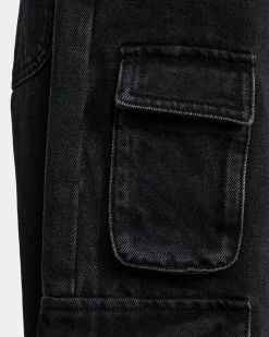 ZILASW TROUSERS - Washed black