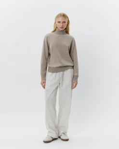 ABIGAILESW TROUSERS - Antique White w Black