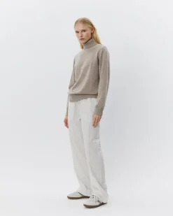 ABIGAILESW TROUSERS - Antique White w Black