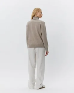 ABIGAILESW TROUSERS - Antique White w Black