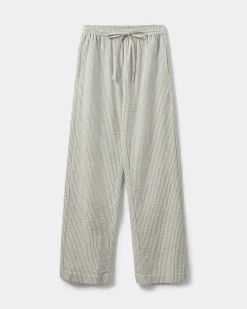 ABIGAILESW TROUSERS - Antique White w Black
