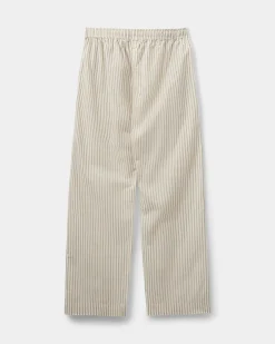 ABIGAILESW TROUSERS - Brown Striped