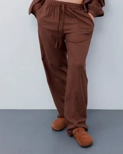 ABIGAILESW TROUSERS - Chocolate brown
