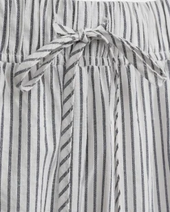 ABIGAILESW TROUSERS - Dark Blue striped