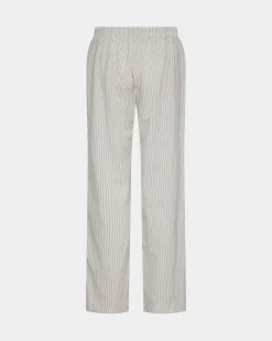 ABIGAILESW TROUSERS - Light Brown Striped