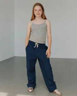 ABIGAILESY HIGH WAIST TROUSERS - Dark blue