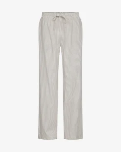 ABIGAILESY TROUSERS - Light Brown Striped