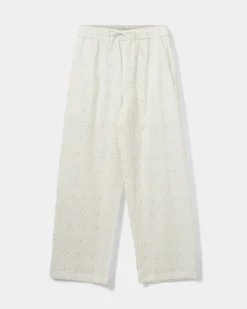 ABIGALESY HIGH WAIST TROUSERS - Snow white