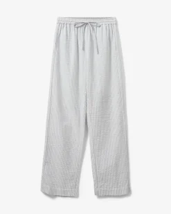 ABIGALESY TROUSERS - Antique White w Blue