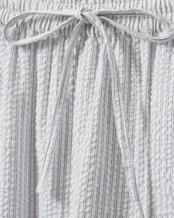 ABIGALESY TROUSERS - Antique White w Blue