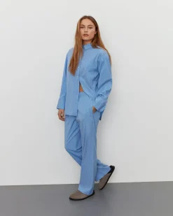 ADALENESW SHIRT - Blue striped