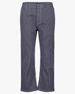 ADALINASW TROUSERS - Dark Blue striped