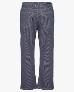 ADALINASW TROUSERS - Dark Blue striped