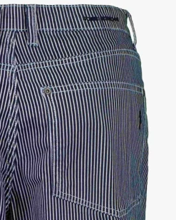 ADALINASW TROUSERS - Dark Blue striped