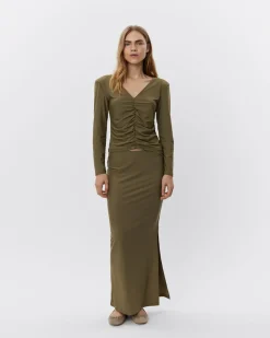 AIDASW BLOUSE - Olive Leaf