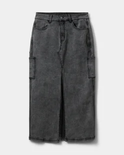ALAYASW SKIRT - Grey Denim