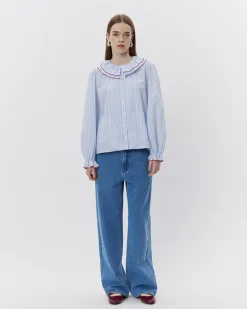 ALEXASW SHIRT - Blue striped