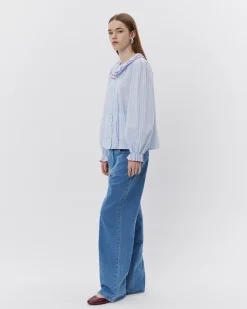 ALEXASW SHIRT - Blue striped