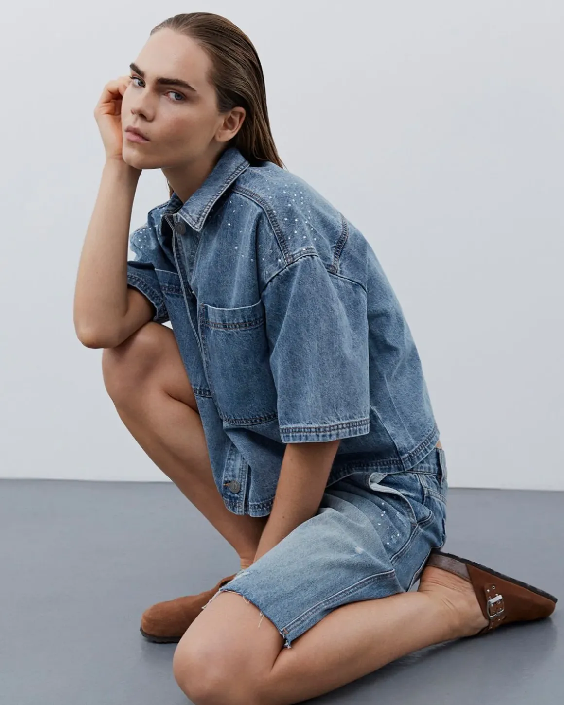 AlineSW Shirt - Light denim blue