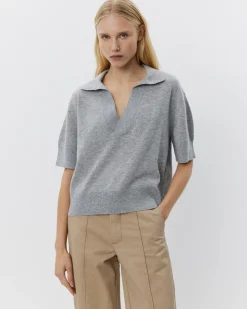 AMALYSW BLOUSE - Grey melange