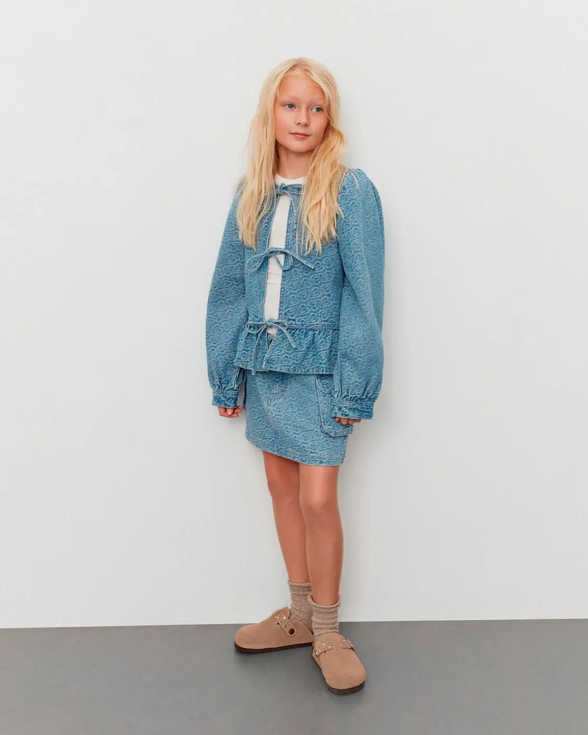 ANASY SKIRT - Denim blue