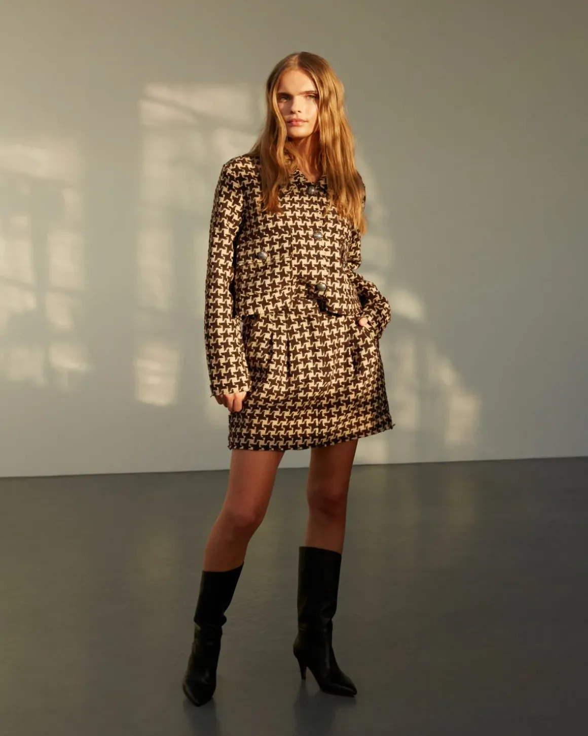 ANELIESW SKIRT - Brown