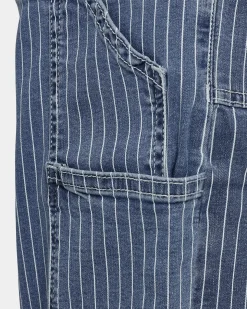 ANETTSW TROUSERS - Light Blue striped