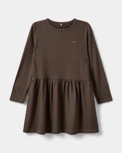 BERRASK DRESS - Chocolate brown
