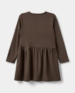 BERRASK DRESS - Chocolate brown