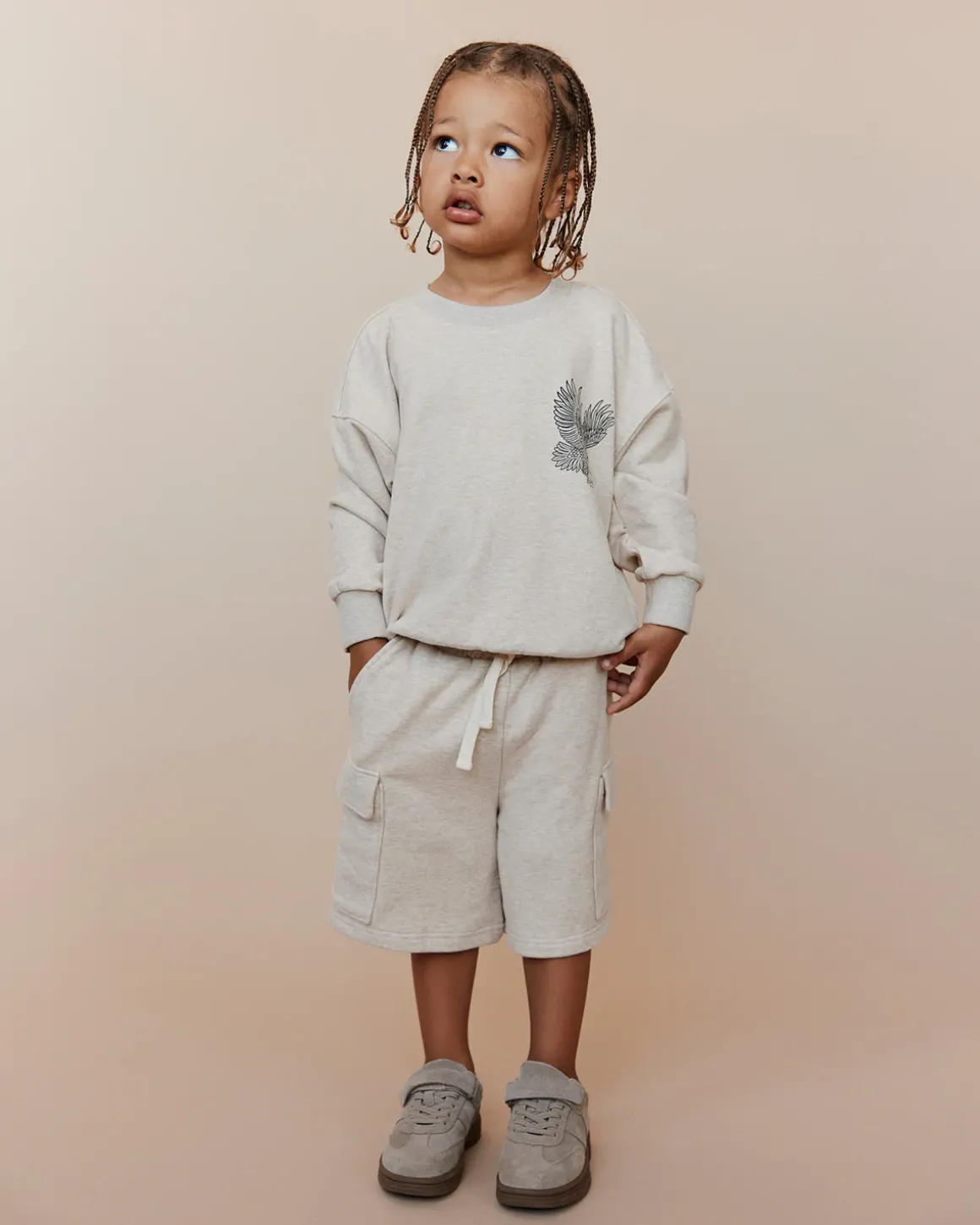 BOSK SHORTS - Beige Melange