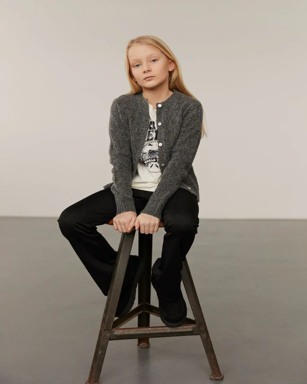 CADYSY CARDIGAN - Grey melange