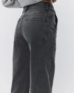 CARISW MID JEANS - Grey Denim