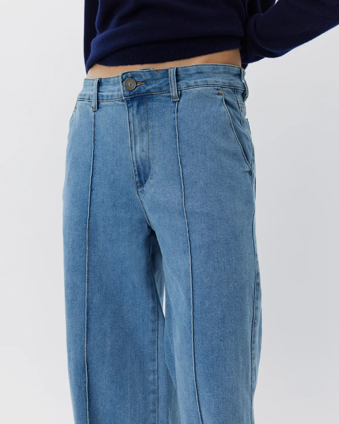 CARISW MID JEANS - Light denim blue