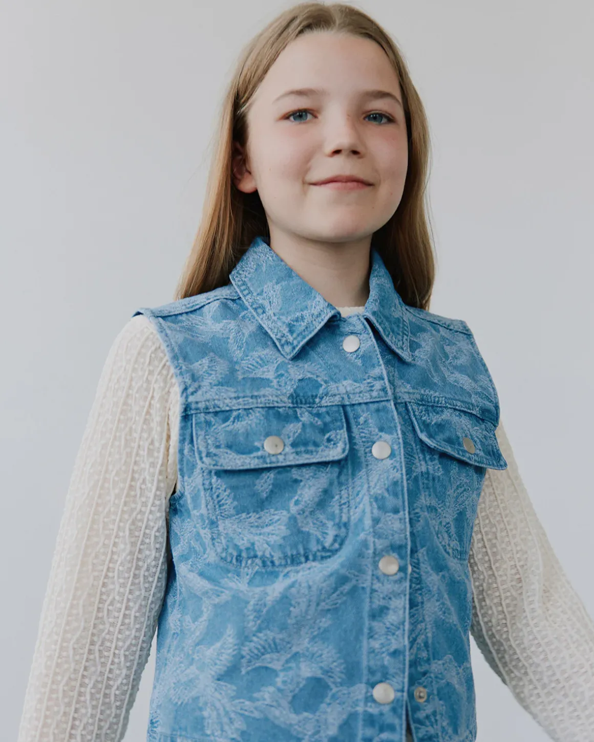 CAROLESY VEST - Light denim blue