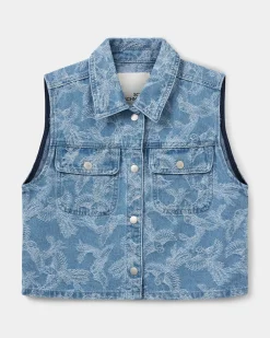CAROLESY VEST - Light denim blue