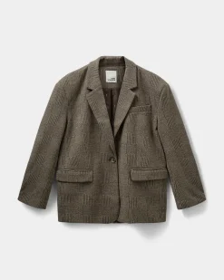 CHANTALLYSW BLAZER - Brown check