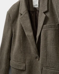 CHANTALLYSW BLAZER - Brown check