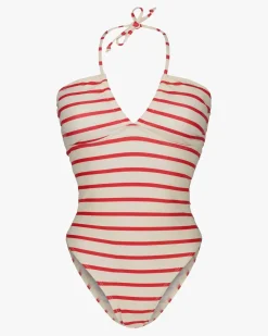 ChelleSW Swimsuit - Red Striped