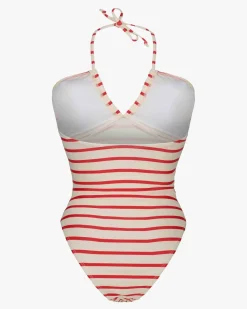ChelleSW Swimsuit - Red Striped