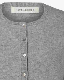 CISSESW CARDIGAN - Grey melange