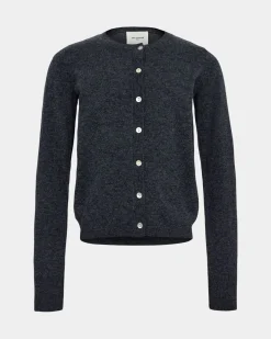 CISSESY CARDIGAN - Dark grey melange