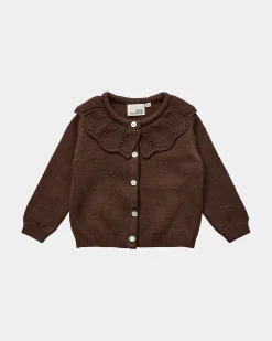 DAYASB CARDIGAN - Chocolate brown