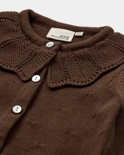 DAYASB CARDIGAN - Chocolate brown