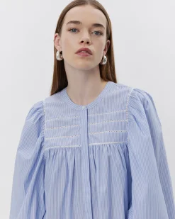 DELILAHSW SHIRT - Blue striped