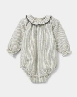 DEVISB BODYSTOCKING - Black thin stripe