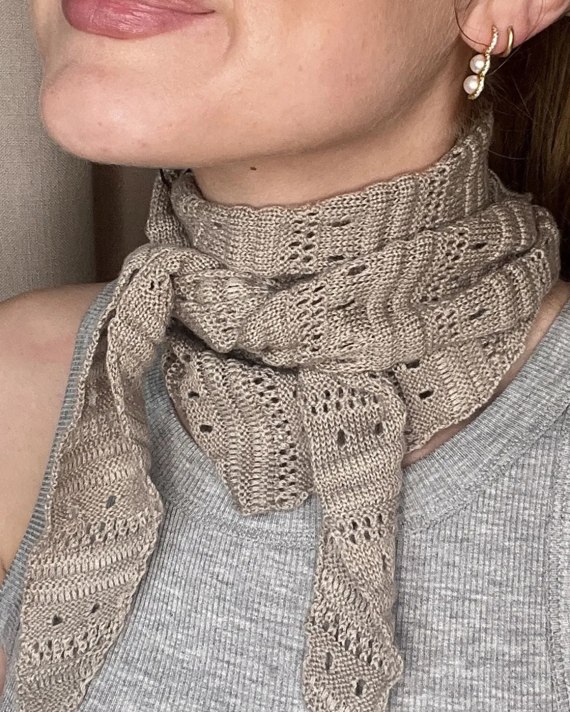 DINASW SCARF - Light Brown