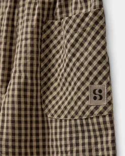 DONSB TROUSERS - Brown check