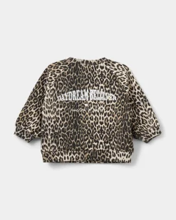 ELISSB RAGLAN SWEATSHIRT - Light brown leopard