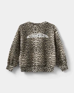ELISSK SWEATSHIRT - Light brown leopard