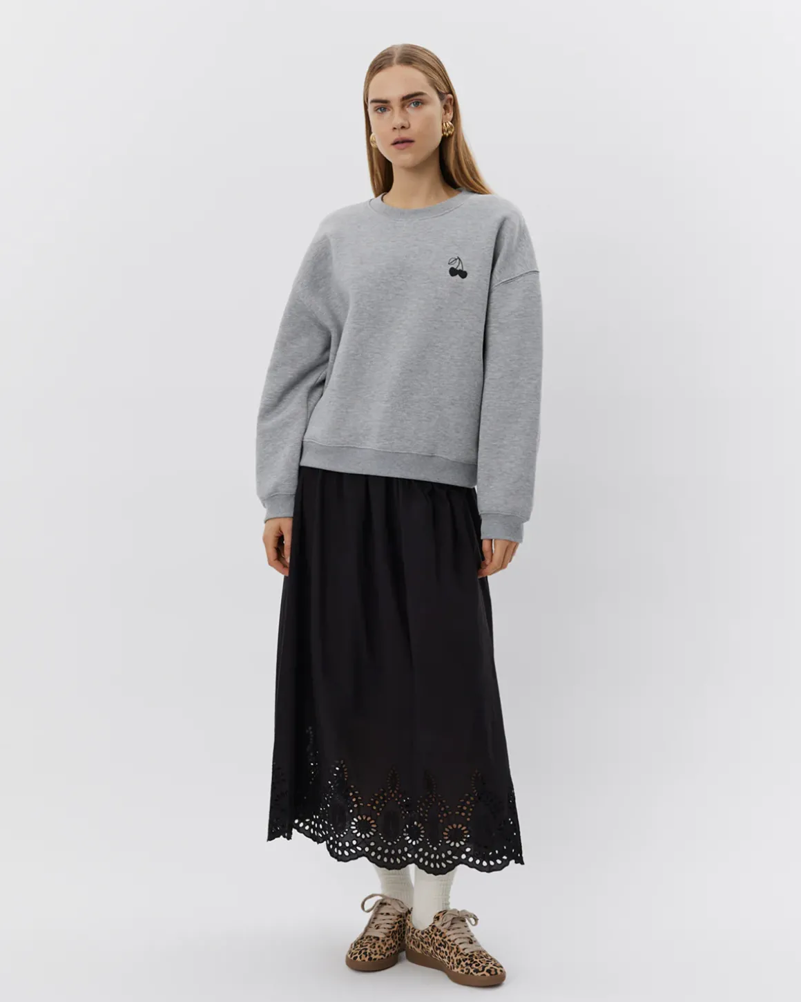 ELISW SWEATSHIRT - Grey melange